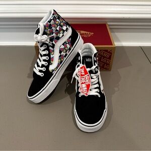 NWT Vans Filmore Hi Butterfly Checkerboard Multi Hi-Top Shoes in Perfect Box
